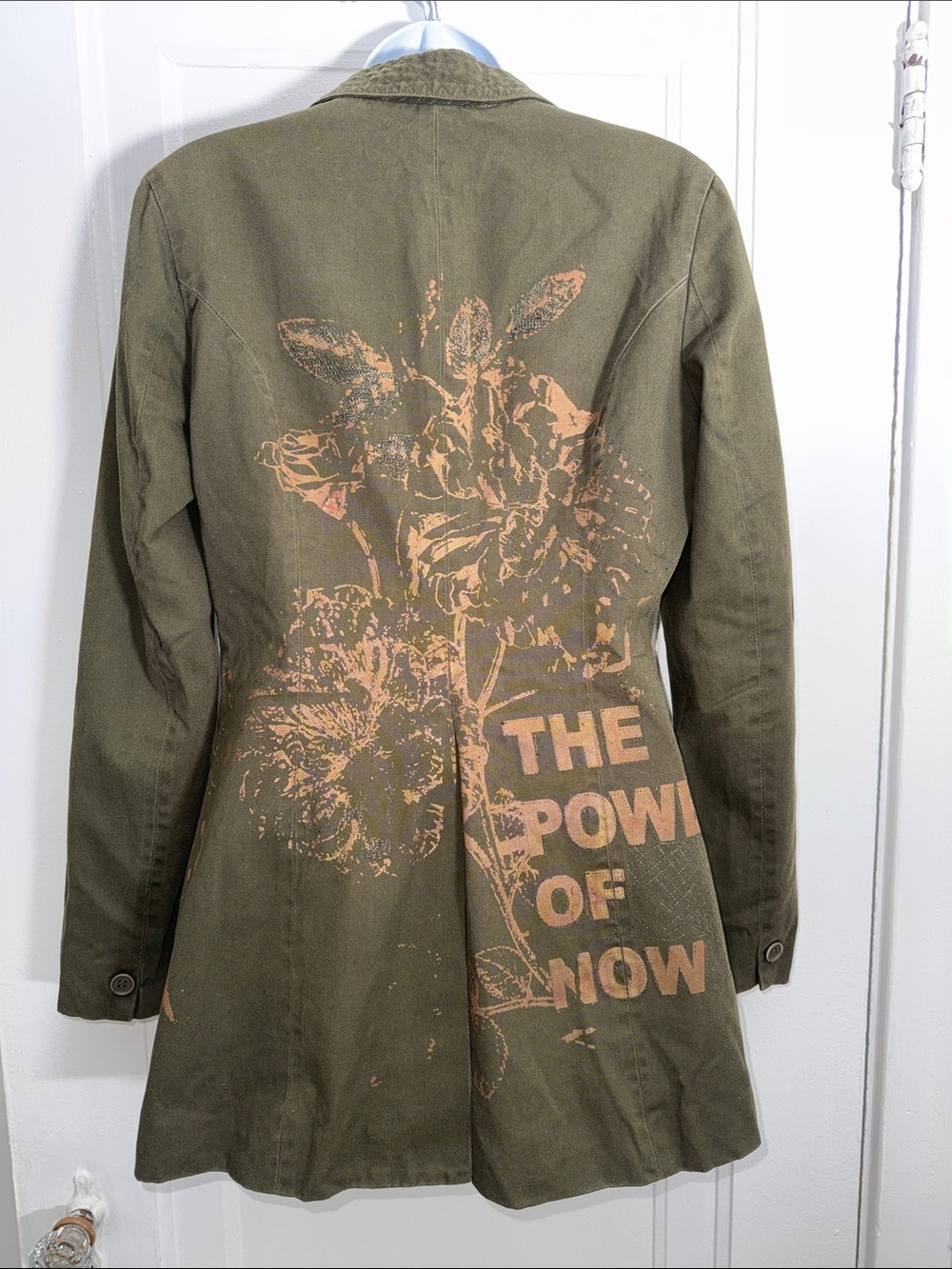 VINTAGE Furst “The Power of Now” Olive Green Lightweight Jacket size 2